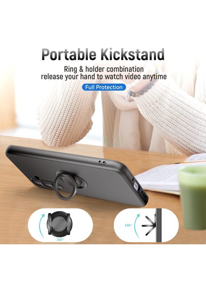 Samsung Galaxy A36 5g Kılıf Için Sıvı Silikon Kickstand Kapak 2.5d Ark Kenar Temperli Cam Film-Siyah (Yurt Dışından) indirimleri