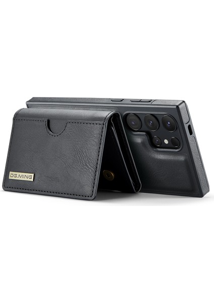 M6 Serisi Samsung Galaxy S24 Ultra Kılıf Manyetik Cüzdan Pu+Pc+Tpu Telefon Kapağı-Siyah (Yurt Dışından) fırsatları