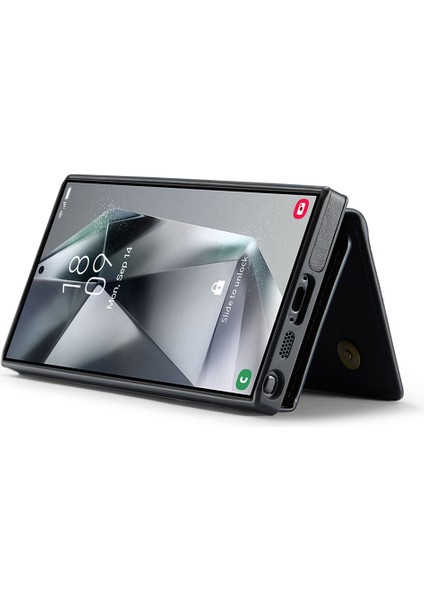 M6 Serisi Samsung Galaxy S24 Ultra Kılıf Manyetik Cüzdan Pu+Pc+Tpu Telefon Kapağı-Siyah (Yurt Dışından) indirimleri