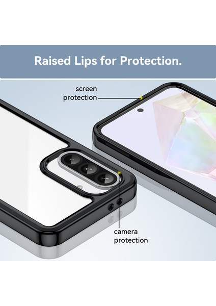 Samsung Galaxy A36 5g Kılıf Tpu+Akrilik Koruyucu Şeffaf Telefon Kapağı-Siyah (Yurt Dışından) indirimleri