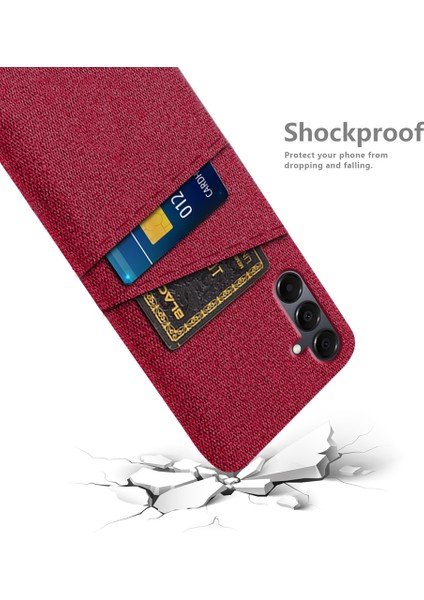 Samsung Galaxy A16 4g/5g Kılıf Bezi + Çift Kart Yuvalı Sert Pc Telefon Kapağı - Kırmızı (Yurt Dışından) fırsatları