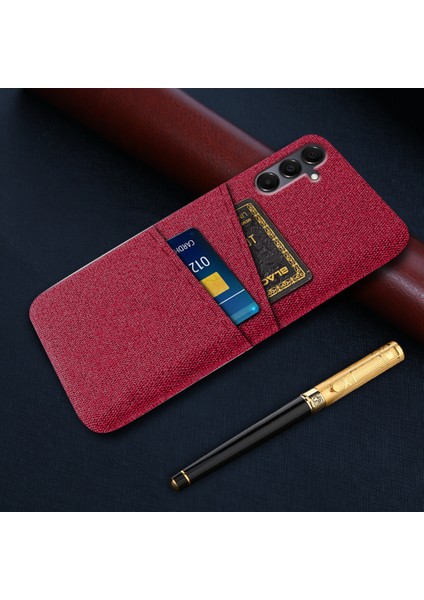 Samsung Galaxy A16 4g/5g Kılıf Bezi + Çift Kart Yuvalı Sert Pc Telefon Kapağı - Kırmızı (Yurt Dışından) indirimleri