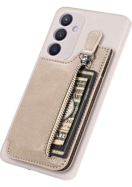 Samsung Galaxy S25 Ultra Kılıf Pu Deri+Tpu Fermuarlı Cep Cüzdanlı Telefon Kılıfı-Bej (Yurt Dışından) modelleri