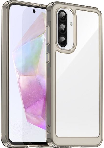 Samsung Galaxy A36 5g Kılıf Tpu+Akrilik Koruyucu Şeffaf Telefon Kapağı-Şeffaf Gri (Yurt Dışından)