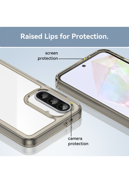 Samsung Galaxy A36 5g Kılıf Tpu+Akrilik Koruyucu Şeffaf Telefon Kapağı-Şeffaf Gri (Yurt Dışından) fiyatları