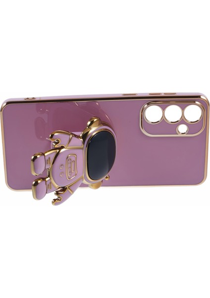 Samsung Galaxy A15 5g Kılıf Galvanik Yumuşak Tpu Telefon Kapağı Astronot Gizli Kickstand-Mor Için (Yurt Dışından) fırsatları