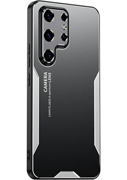 Samsung Galaxy S25 Ultra Telefon Kılıfı Alüminyum Alaşımlı Tpu Pc Arka Kapak-Gümüş (Yurt Dışından)