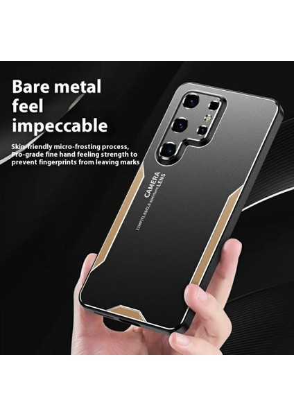 Samsung Galaxy S25 Ultra Telefon Kılıfı Alüminyum Alaşımlı Tpu Pc Arka Kapak-Gümüş (Yurt Dışından) modelleri