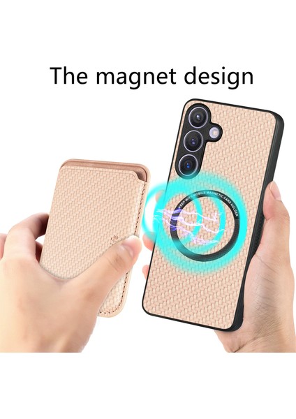 Samsung Galaxy S25+ Kılıf Manyetik Çıkarılabilir Kart Tutucu Telefon Arka Kapak-Haki (Yurt Dışından) indirimleri