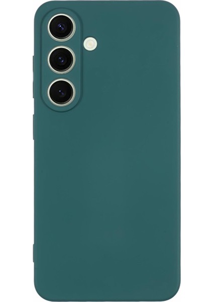 X-Level Samsung Galaxy S25 Kılıf Yumuşak Tpu Çizilmez Fiber Astar Telefon Kapağı-Yeşil (Yurt Dışından)