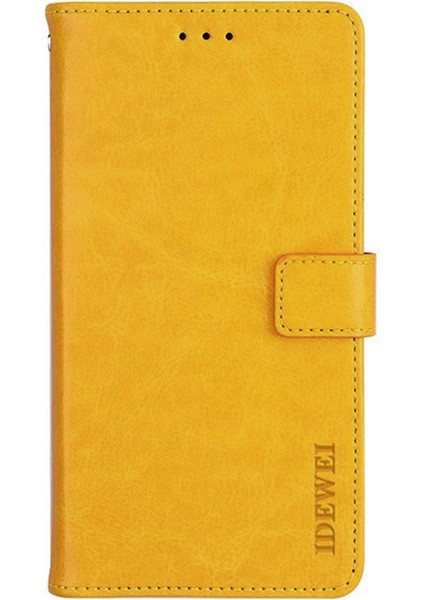 Ideweı Samsung Galaxy A16 4g/5g Standlı Kılıf Crazy Horse Dokulu Deri Telefon Kapağı-Sarı (Yurt Dışından) indirimleri