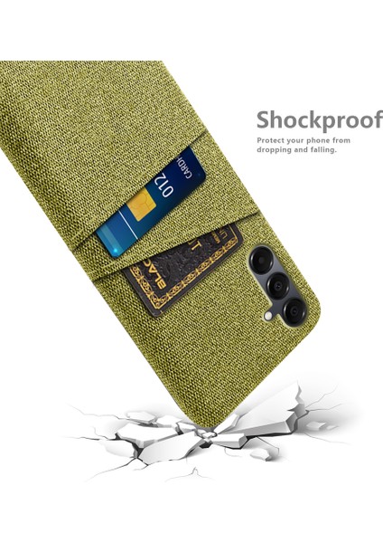 Samsung Galaxy A16 4g/5g Kılıf Bezi+Çift Kart Yuvalı Sert Pc Telefon Kapağı - Sarı (Yurt Dışından) fırsatları