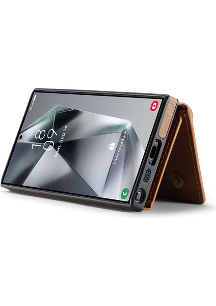 M6 Serisi Samsung Galaxy S24 Ultra Kılıf Manyetik Cüzdan Pu+Pc+Tpu Telefon Kapağı-Kahverengi (Yurt Dışından) indirimleri