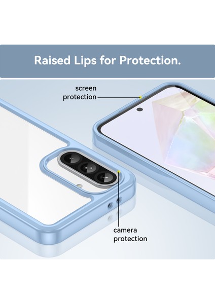 Samsung Galaxy A36 5g Kılıf Tpu+Akrilik Koruyucu Şeffaf Telefon Kapağı-Mavi (Yurt Dışından) modelleri