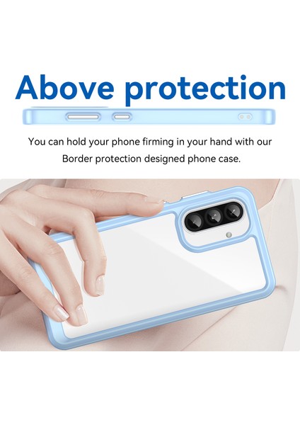 Samsung Galaxy A36 5g Kılıf Tpu+Akrilik Koruyucu Şeffaf Telefon Kapağı-Mavi (Yurt Dışından) fırsatları
