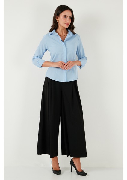 Pamuklu Slim Fit Klasik Yaka Gömlek Bayan Gömlek 6777423 modelleri