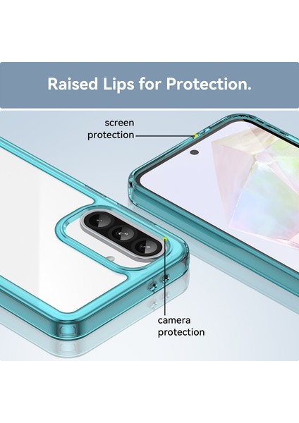 Samsung Galaxy A36 5g Kılıf Tpu+Akrilik Koruyucu Şeffaf Telefon Kapağı-Şeffaf Mavi (Yurt Dışından) indirimleri