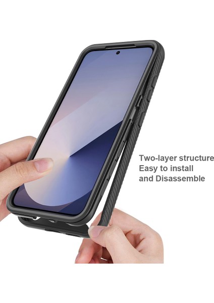 Samsung Galaxy S25 Kılıf Düşme Önleyici 2'si 1 Arada Pc+Tpu Telefon Kapağı-Mavi (Yurt Dışından) modelleri