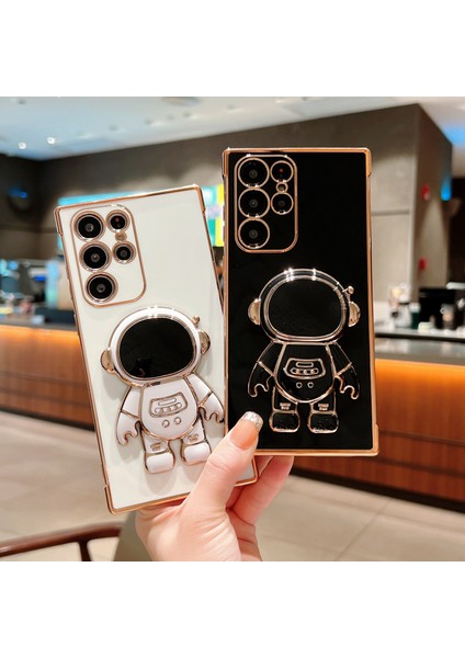Samsung Galaxy S25 Ultra Kılıf Love Hearts Elektro Kaplama Tpu Telefon Kılıfı Astronot Kickstand-Fildişi Beyazı (Yurt Dışından) indirimleri