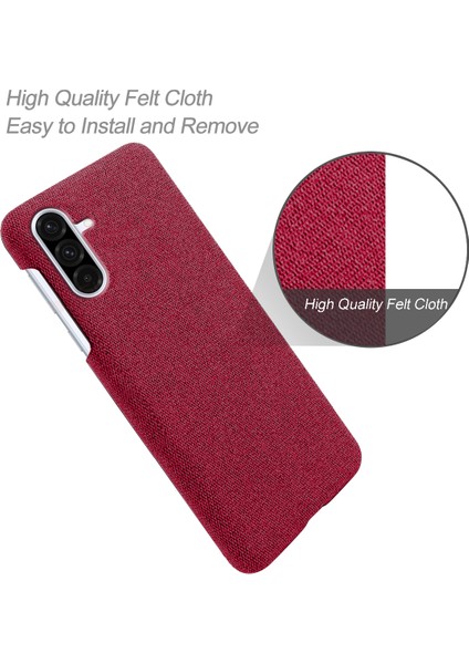 Samsung Galaxy A36 5g Telefon Kılıfı Kumaş Dokusu Çizilmez Koruyucu Pc Arka Kapak-Kırmızı (Yurt Dışından) fiyatları