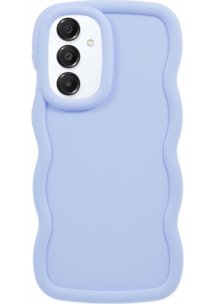 Samsung Galaxy A16 4g/5g Kılıf Tpu Koruyucu Telefon Kapağı Benzersiz Kıvırcık Dalga Çerçeve-Mor (Yurt Dışından)