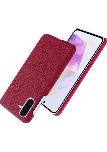 Samsung Galaxy A36 5g Telefon Kılıfı Kumaş Dokusu Çizilmez Koruyucu Pc Arka Kapak-Kırmızı (Yurt Dışından) fırsatları