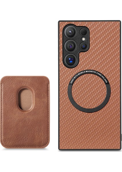 Samsung Galaxy S25 Ultra Kılıf Manyetik Çıkarılabilir Kart Tutucu Telefon Arka Kapak-Kahverengi (Yurt Dışından) fırsatları