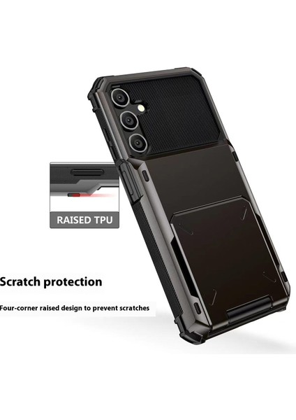 Samsung Galaxy S25 Kılıf Pc+Tpu Çift Katmanlı Arka Telefon Kapağı Kart Tutuculu-Sarı (Yurt Dışından) fırsatları
