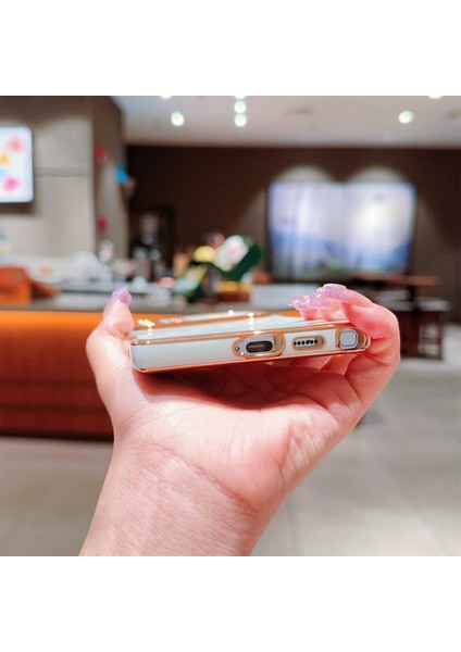 Samsung Galaxy S25 Ultra Kılıf Kıvırcık Dalga Çerçeve Tpu Telefon Kapak Kamera Koruma-Gül (Yurt Dışından) modelleri