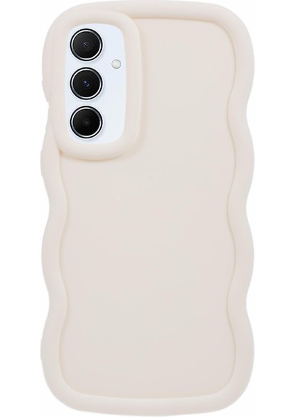 Samsung Galaxy S24 Fe Kılıf Tpu Koruyucu Telefon Kapağı Benzersiz Kıvırcık Dalga Çerçeve-Beyaz (Yurt Dışından)