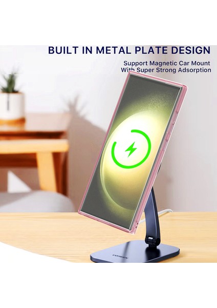 Samsung Galaxy S24 Ultra Manyetik Kılıf Kickstand Sert Pc Telefon Arka Kapak-Siyah (Yurt Dışından) fiyatları