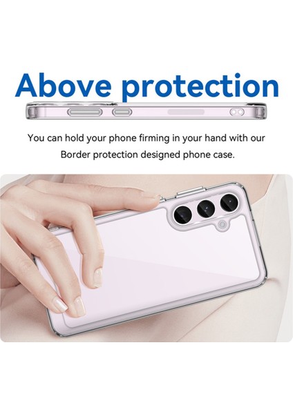 Wanlonfeng Mf Serisi Samsung Galaxy S24 Kılıf Tpu + Temperli Cam Filmli Akrilik Şeffaf Telefon Kapağı (Yurt Dışından) indirimleri