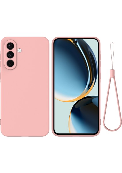 Samsung Galaxy A36 5g Kılıf Sıvı Silikon Telefon Arka Kapak El Askılı-Pembe (Yurt Dışından)