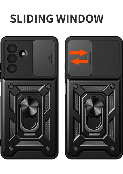 Samsung Galaxy A36 5g Kılıf Kaydırmalı Kamera Kapaklı Pc+Tpu Kickstand Telefon Kapağı-Mavi (Yurt Dışından) fiyatları