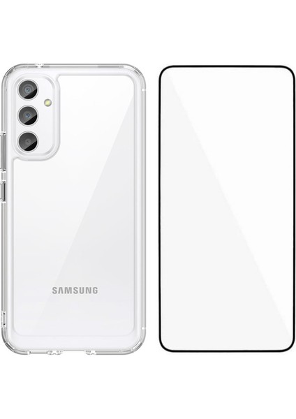 Wanlonfeng Mf Serisi Samsung Galaxy A54 5g Kılıf Tpu + Temperli Cam Filmi ile Akrilik Şeffaf Telefon Kapağı (Yurt Dışından)