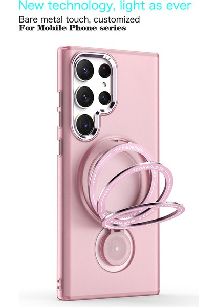 Samsung Galaxy S24 Ultra Manyetik Kılıf Kickstand Sert Pc Telefon Arka Kapak-Pembe (Yurt Dışından) indirimleri