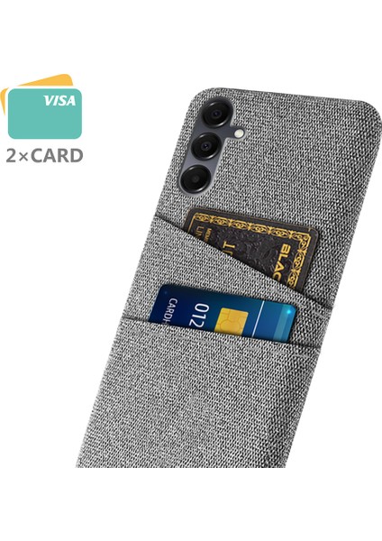 Samsung Galaxy A16 4g/5g Kılıf Bezi + Çift Kart Yuvalı Sert Pc Telefon Kapağı - Açık Gri (Yurt Dışından) fiyatları