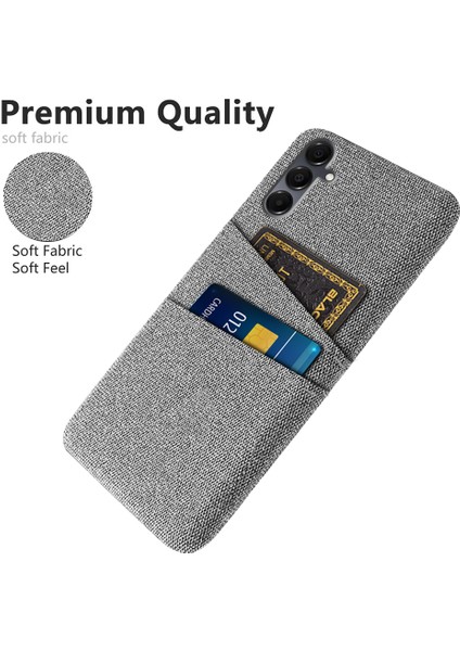 Samsung Galaxy A16 4g/5g Kılıf Bezi + Çift Kart Yuvalı Sert Pc Telefon Kapağı - Açık Gri (Yurt Dışından) modelleri