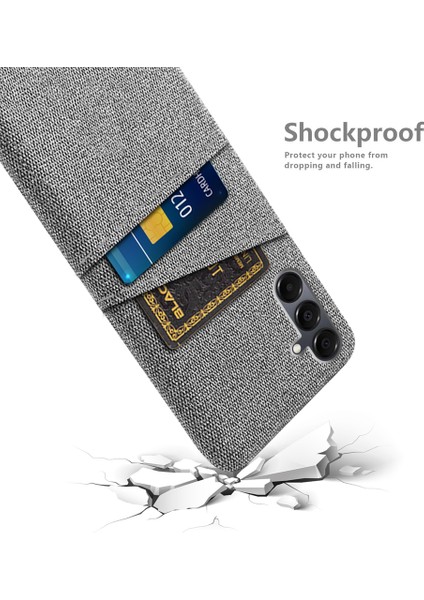 Samsung Galaxy A16 4g/5g Kılıf Bezi + Çift Kart Yuvalı Sert Pc Telefon Kapağı - Açık Gri (Yurt Dışından) fırsatları