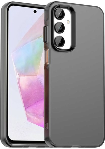 Samsung Galaxy A55 5g Kılıf Pc+Tpu+Pet Mat Düşme Önleyici Telefon Arka Kapak-Siyah (Yurt Dışından)