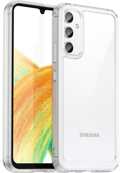 Wanlonfeng Mf Serisi Samsung Galaxy A34 5g Kılıf Tpu + Temperli Cam Filmi ile Akrilik Şeffaf Telefon Kapağı (Yurt Dışından) fiyatları