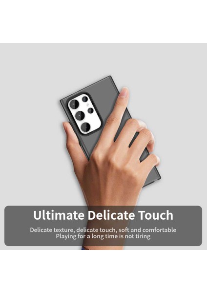 Samsung Galaxy S23 Ultra Kılıf Pc+Tpu+Pet Mat Düşme Önleyici Telefon Arka Kapak-Siyah (Yurt Dışından)
