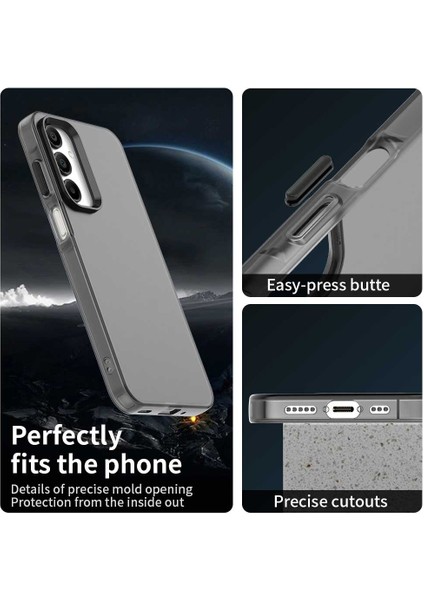 Samsung Galaxy A55 5g Kılıf Pc+Tpu+Pet Mat Düşme Önleyici Telefon Arka Kapak-Siyah (Yurt Dışından)