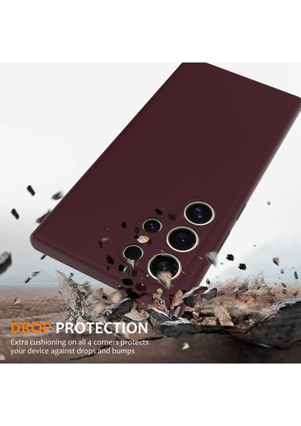 Samsung Galaxy S24 Ultra Kılıf Magsafe Anti-Drop Sıvı Silikon Telefon Kılıfı-Şarap Kırmızısı ile Uyumlu (Yurt Dışından) fiyatları