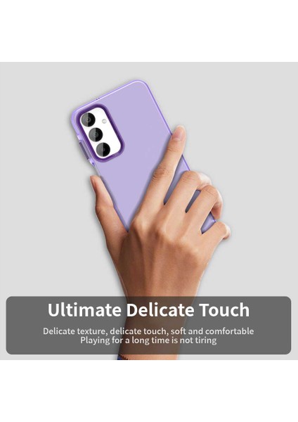 Samsung Galaxy A55 5g Kılıf Pc+Tpu+Pet Mat Düşme Önleyici Telefon Arka Kapak-Mor (Yurt Dışından)