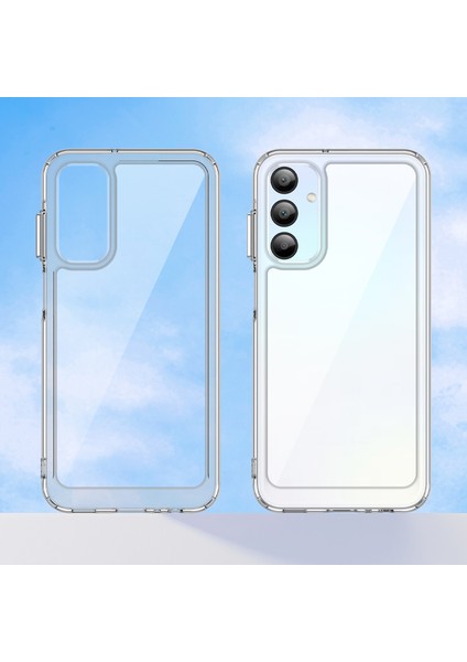 Wanlonfeng Mf Serisi Samsung Galaxy A15 4g/5g Kılıf Tpu + Temperli Cam Filmli Akrilik Şeffaf Telefon Kapağı (Yurt Dışından) modelleri