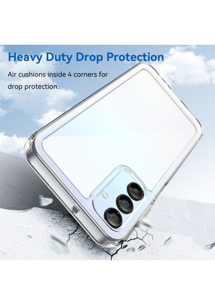 Wanlonfeng Mf Serisi Samsung Galaxy A15 4g/5g Kılıf Tpu + Temperli Cam Filmli Akrilik Şeffaf Telefon Kapağı (Yurt Dışından) fırsatları