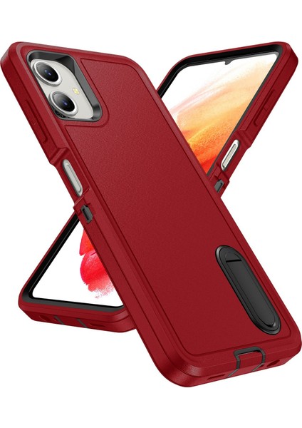 Samsung Galaxy A06 Kılıf Kickstand Telefon Kılıfı Pc+Silikon+Eva 3'ü 1 Arada Tasarım-Kırmızı+Siyah (Yurt Dışından) fiyatları