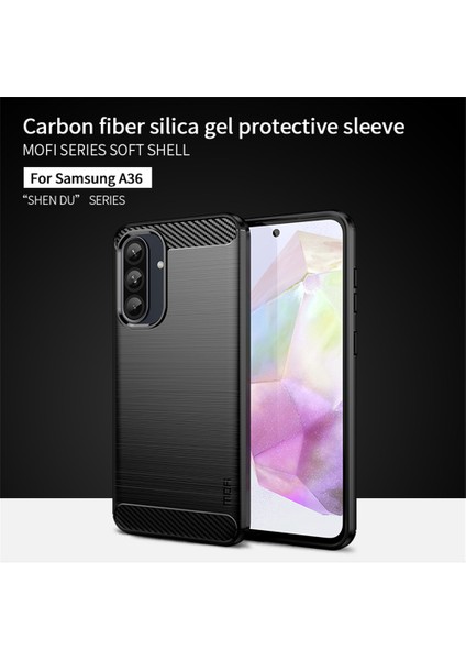 Mofı Jk Tpu Serisi-1 Samsung Galaxy A36 5g Kılıf Karbon Fiber Doku Tpu Yumuşak Telefon Kapağı-Mavi (Yurt Dışından) fiyatları