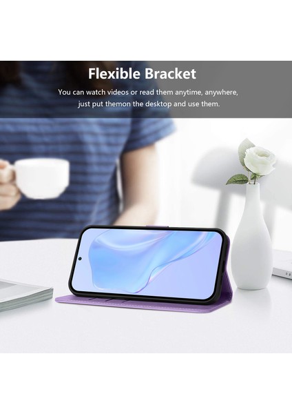 Samsung Galaxy A55 5g Kılıf Askı-Lavanta ile Düz Renk Cüzdan Deri Telefon Kılıfı (Yurt Dışından) indirimleri